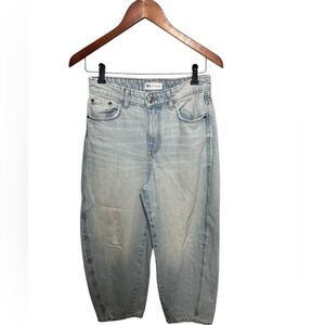 Zara Light Blue Denim Pants Baggy Light Wash 2
